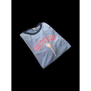 Vintage 80's Tootsie Roll How Many Licks Promo Womens Large T Shirt TNT tag‎
